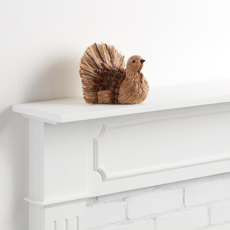 Natural Fiber And Pinecone Thanksgiving Turkey Decor