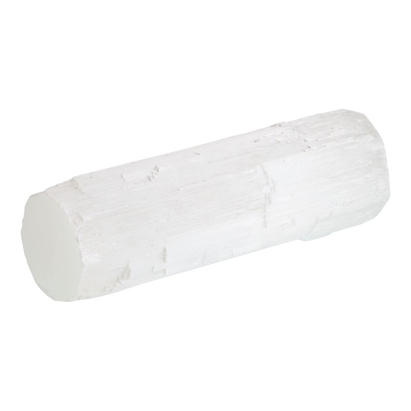 Natural Selenite Crystal Log Decor