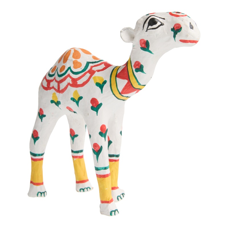 Paper Mache Hand Painted Camel Decor