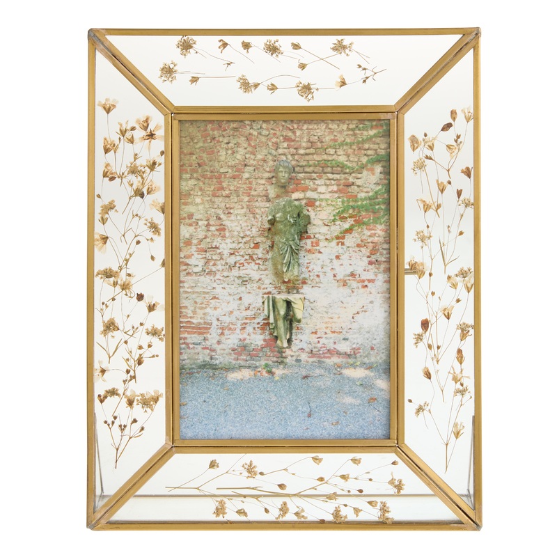 Brass Pressed Flower Picture Frame