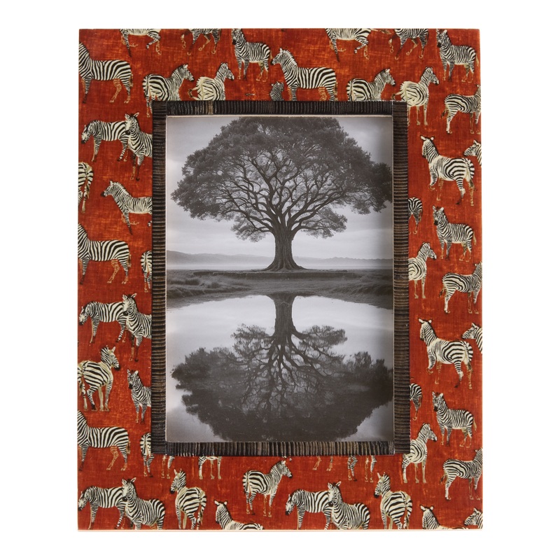Dark Red Zebra Picture Frame