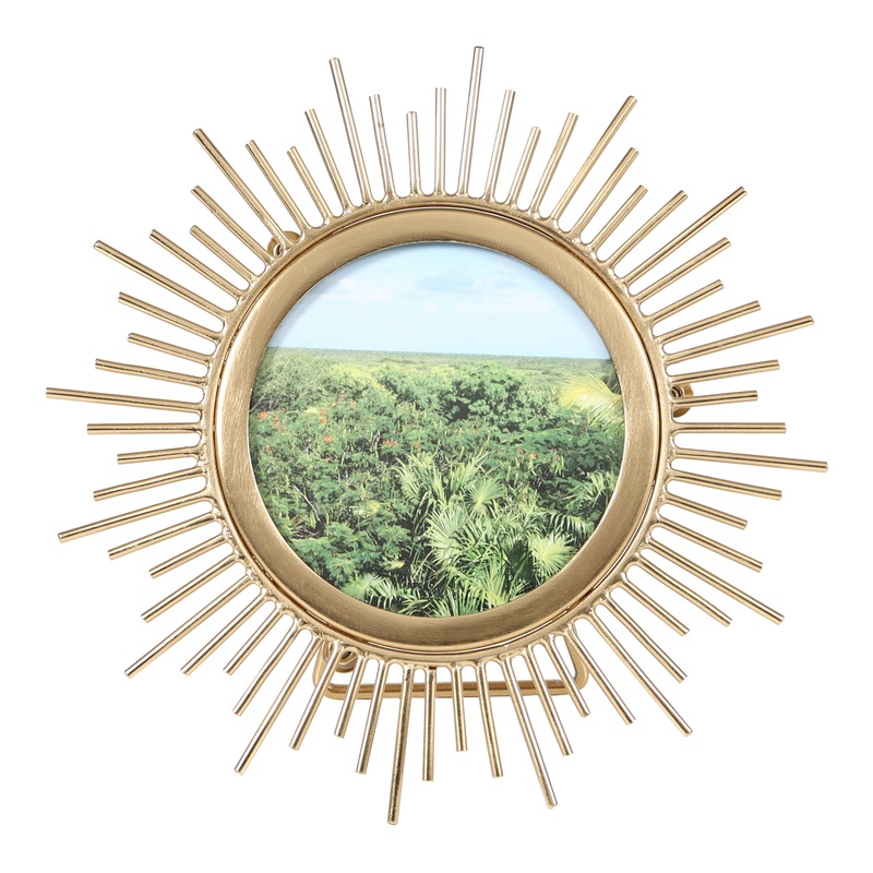 Gold Metal Sunburst Frame