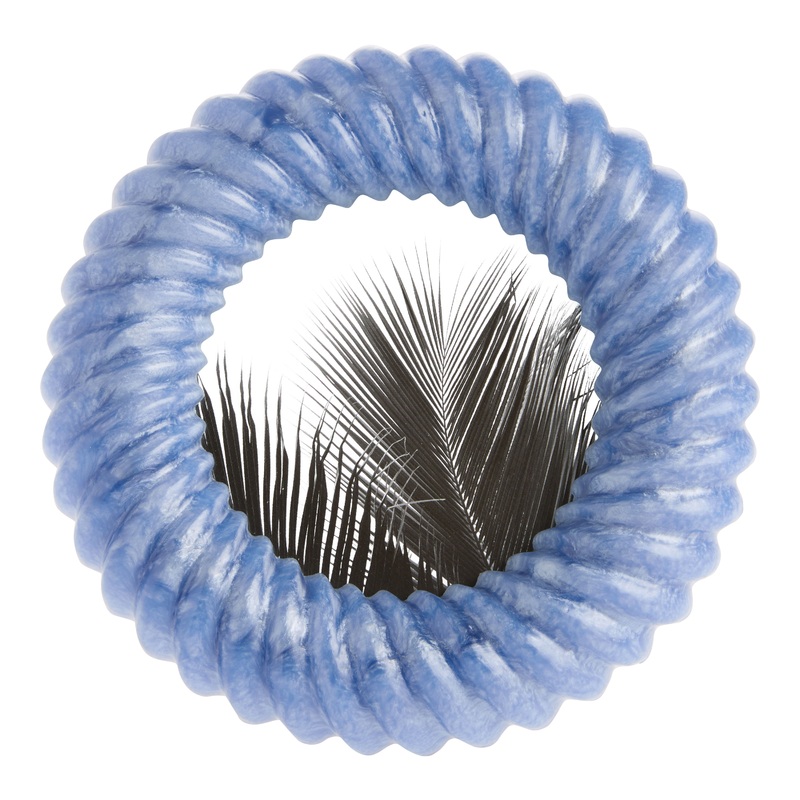 Mini Round Blue Spiral Retro Resin Picture Frame