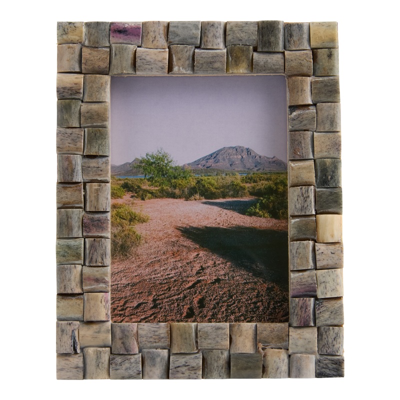 Mini Stone Gray Resin Dimensional Picture Frame