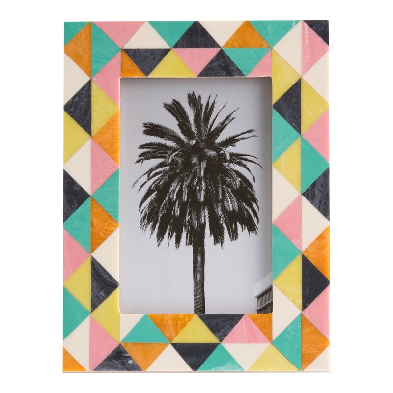 Multicolor Geo Triangle Picture Frame