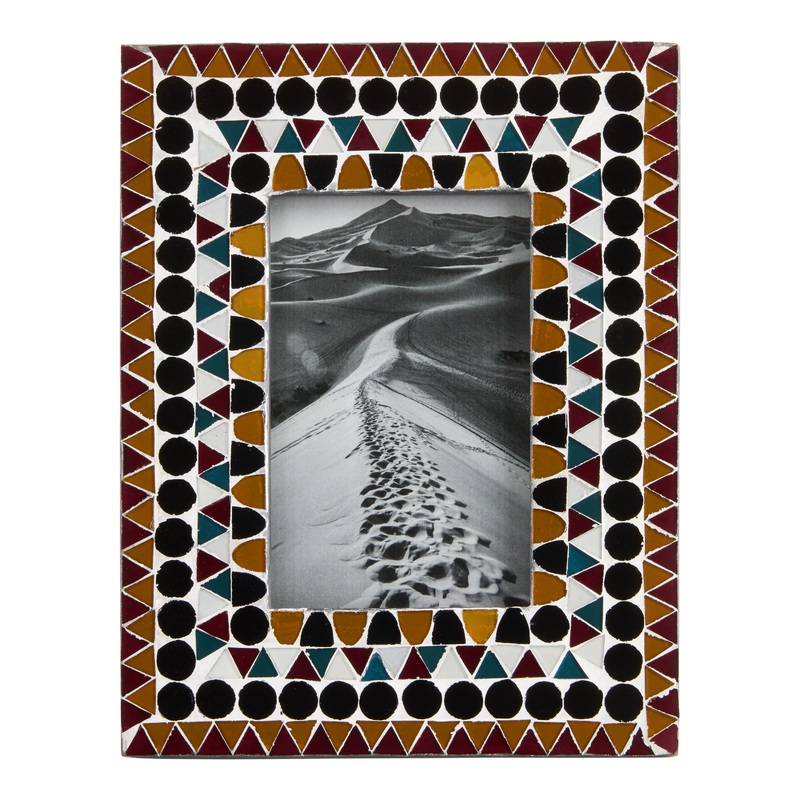 Multicolor Glass Mosaic Geo Picture Frame