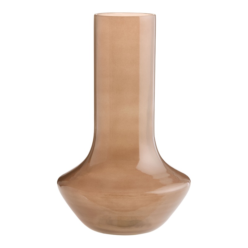 Smoky Taupe Glass Vase