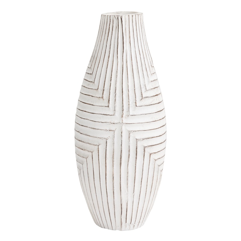 Large White Textured Ecomix Vase