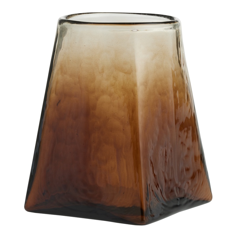 Medium Brown Gradient Glass Vase