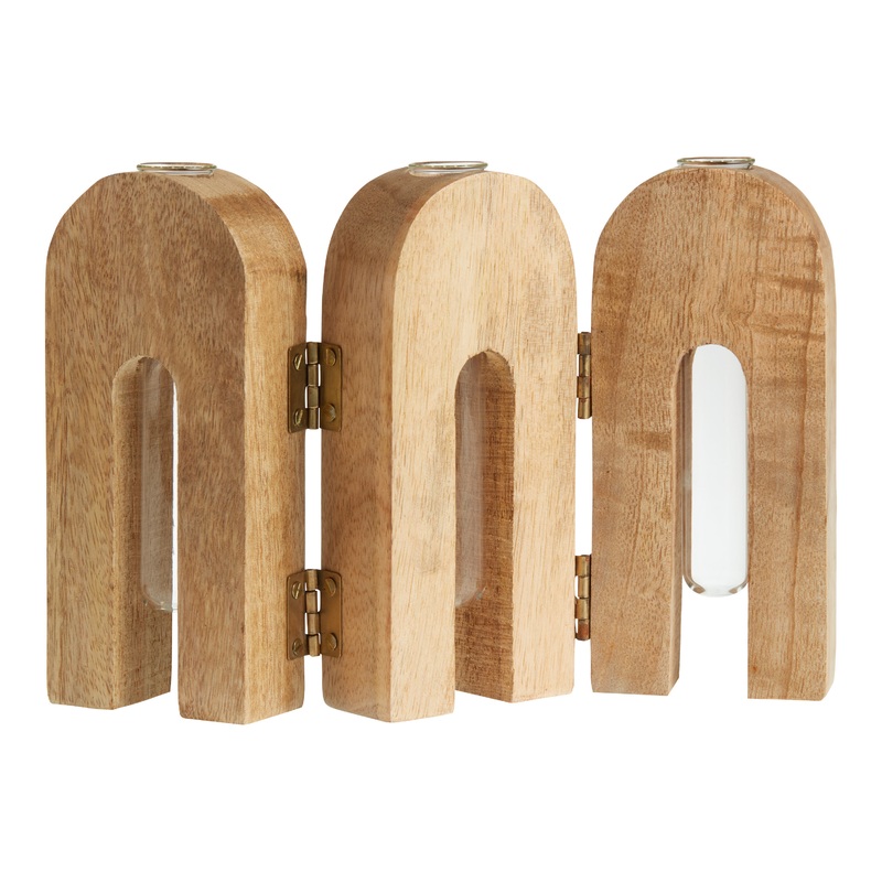 Modern Wood Arch Test Tube Bud Vase