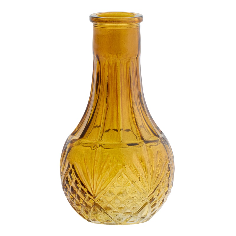 Pressed Glass Fan Bud Vase