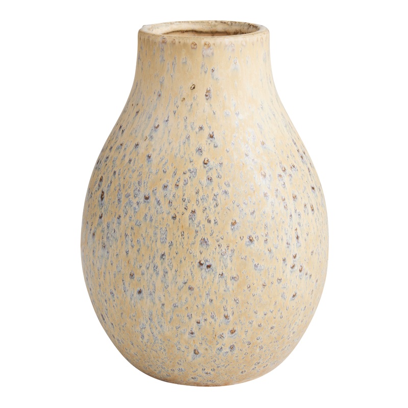 Speckled Textured Ceramic Bulb Vase