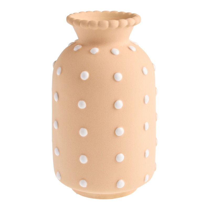 Terracotta Ceramic Hobnail Vase