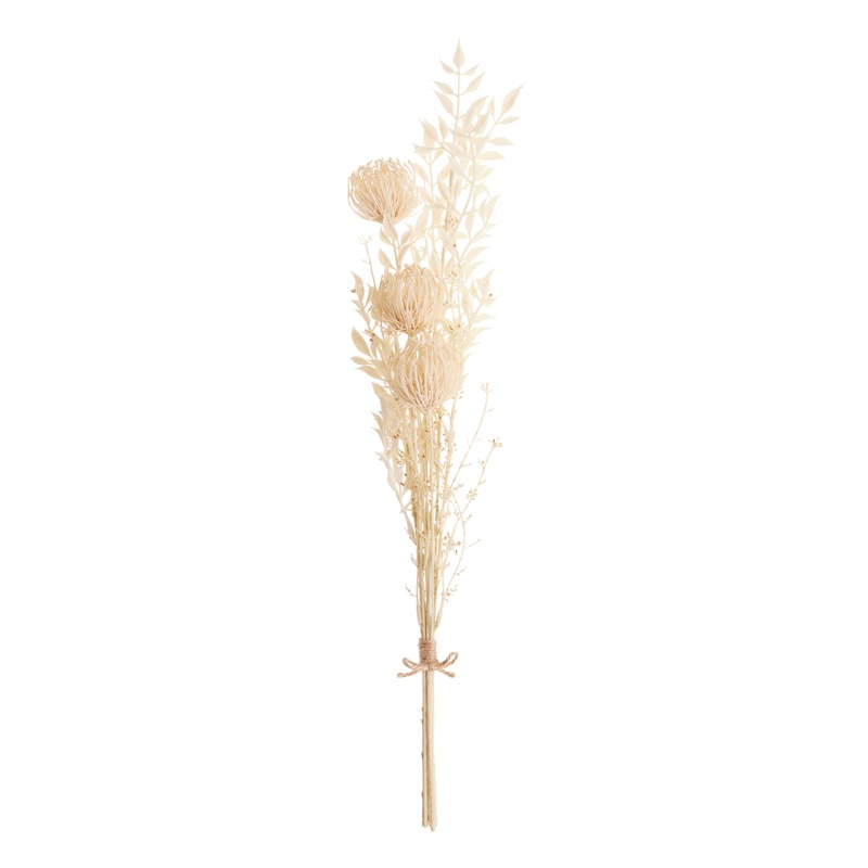 Bleached Faux Protea Flower Bunch