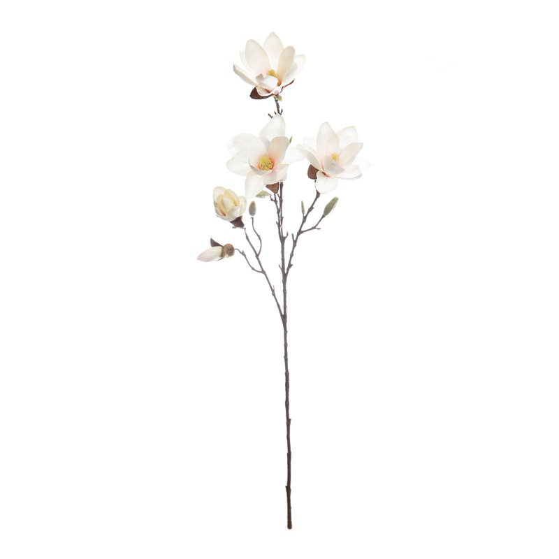Cream Faux Magnolia Stem
