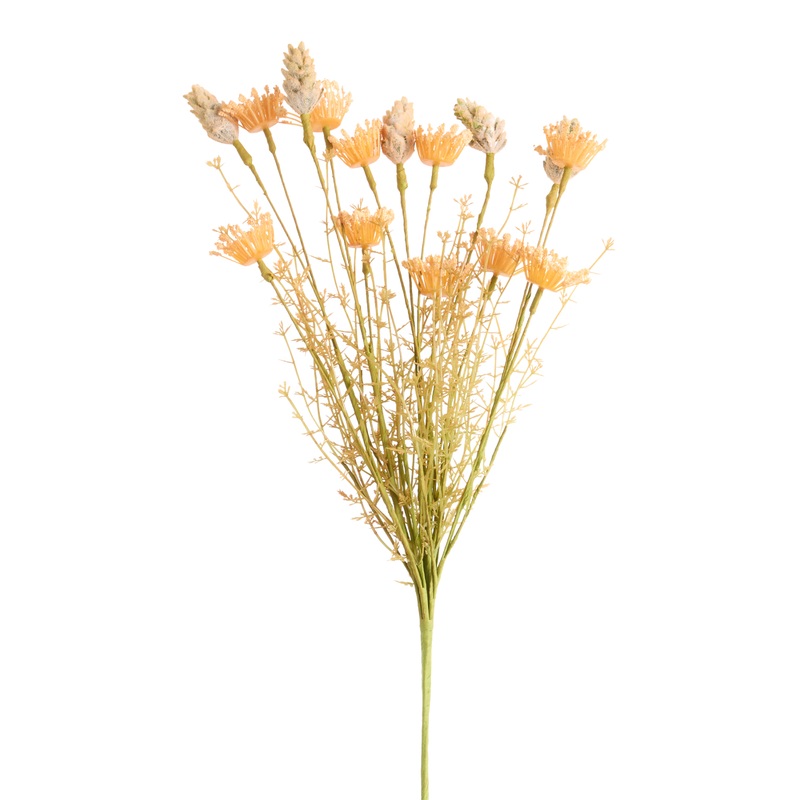 Faux Fall Flocked Wildflower Spray