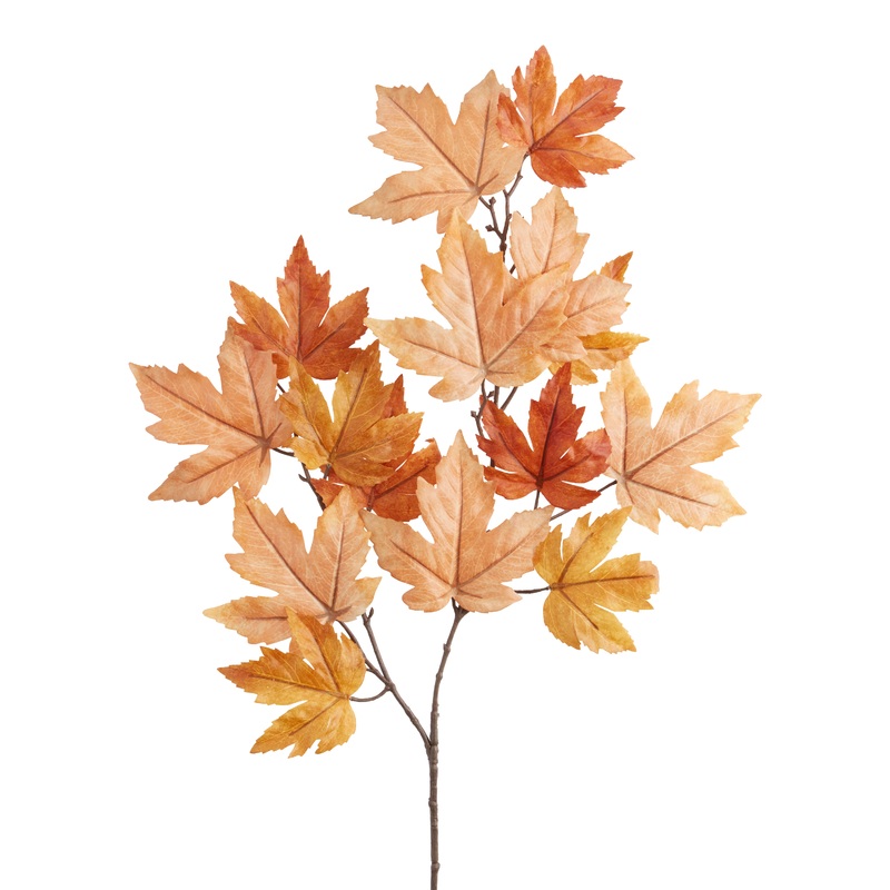 Faux Fall Maple Leaf Spray