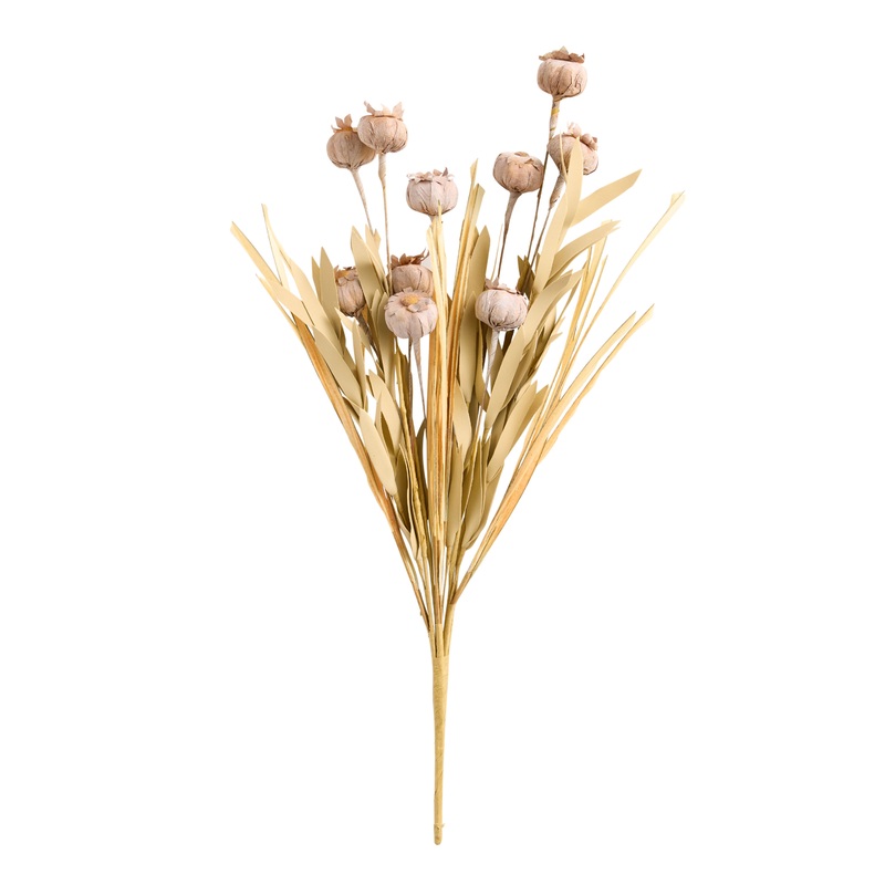 Faux Fall Poppy Pod Spray