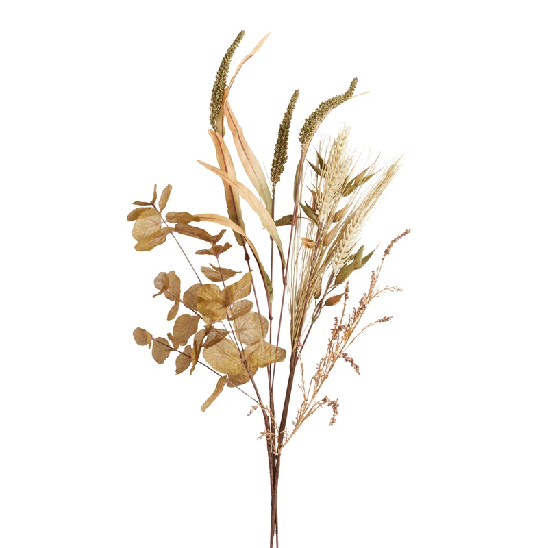 Faux Harvest Eucalyptus and Grasses Bunch