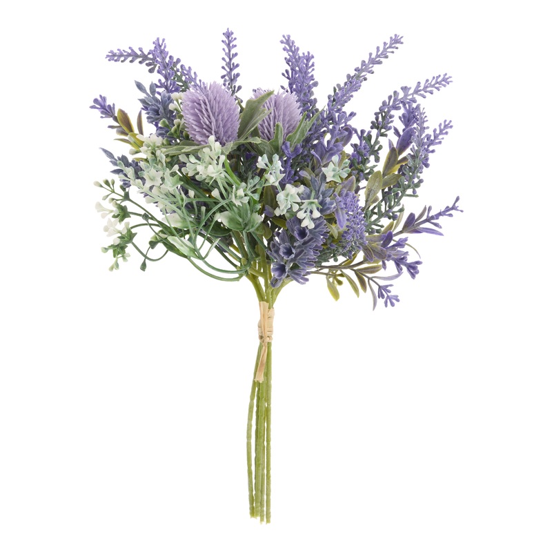 Faux Lavender and Thistle Bunch