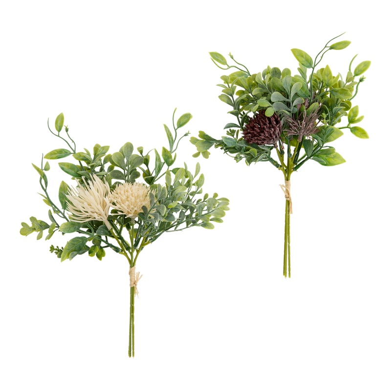 Faux Sedum Ball Bunches Set of 2