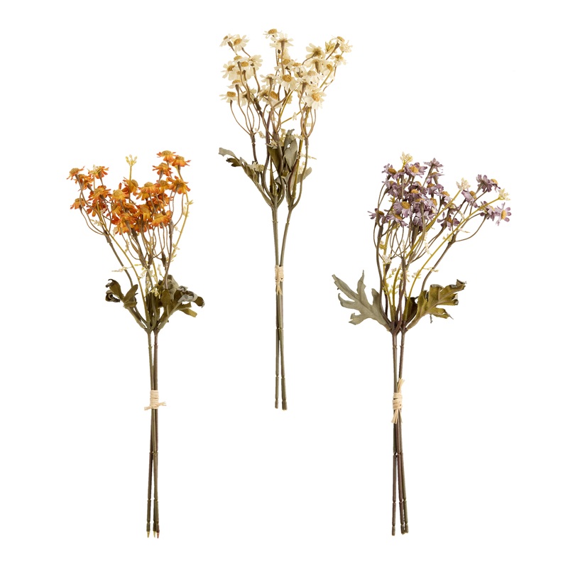 Faux Wild Daisy Bunches Set of 3