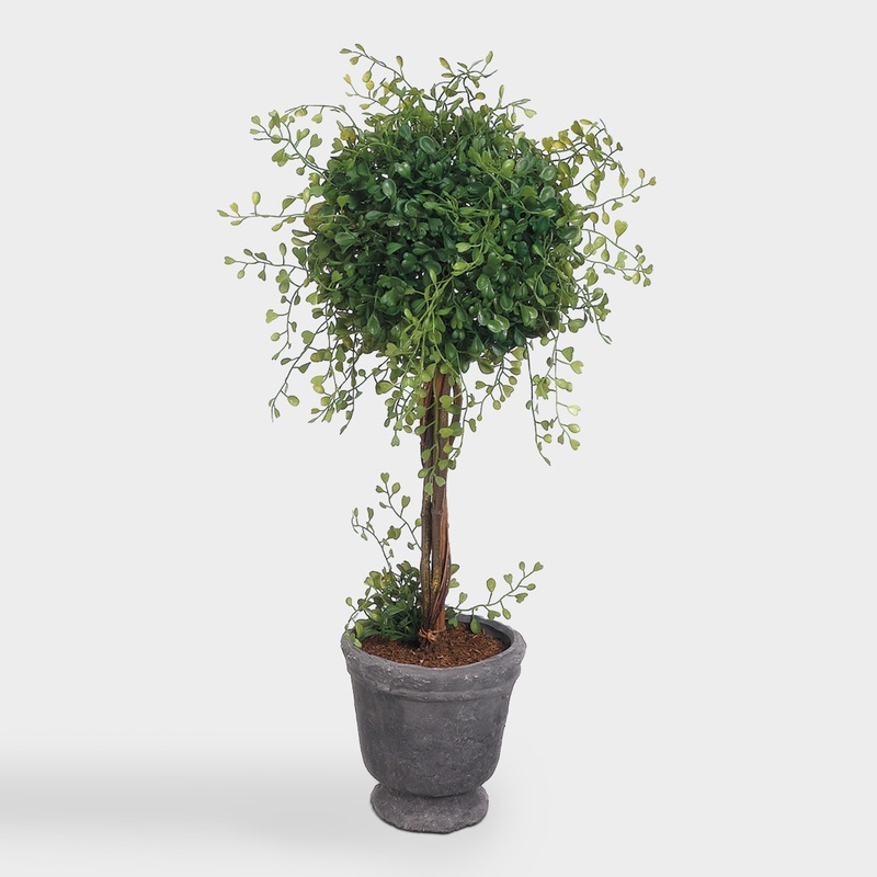 Large Faux Angel Vine Ball in a Terracotta Pot