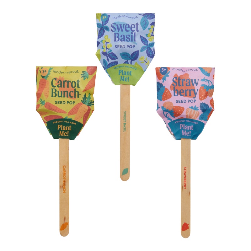 Modern Sprout Culinary Seed Lollipops Refresh Set of 3