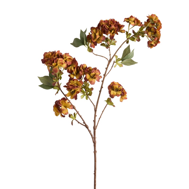 Mustard Faux Cherry Blossom Spray