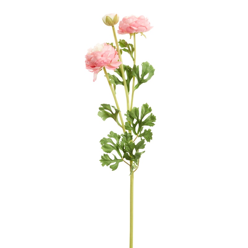 Pink Faux Ranunculus Spray