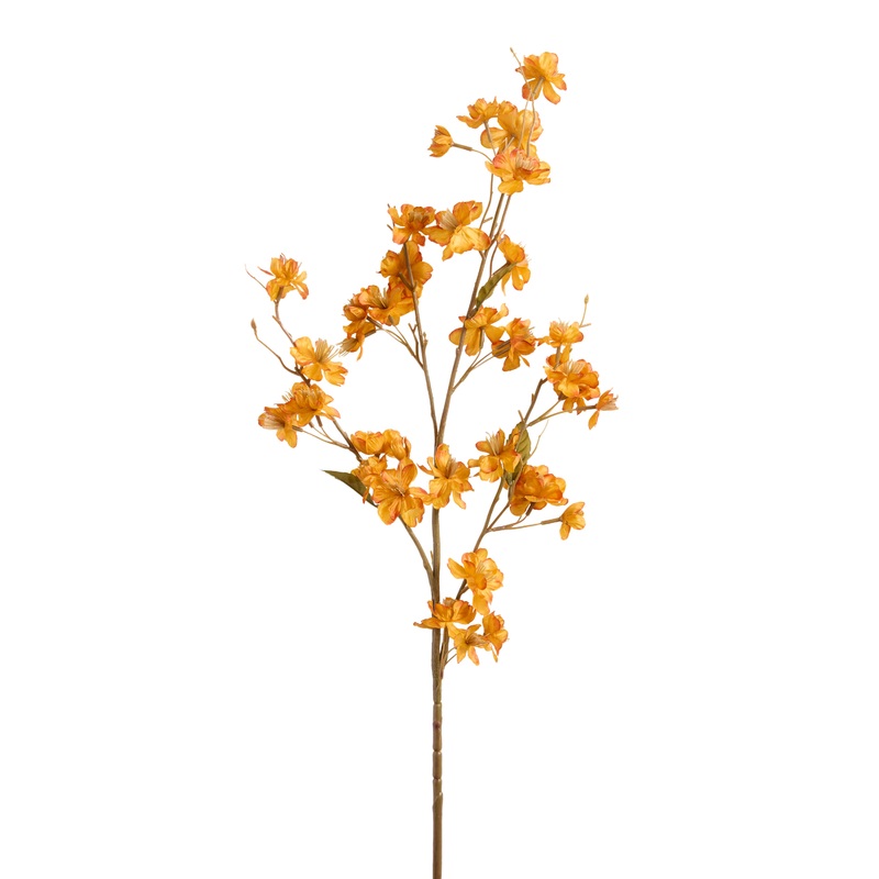 Yellow Faux Cherry Blossom Spray