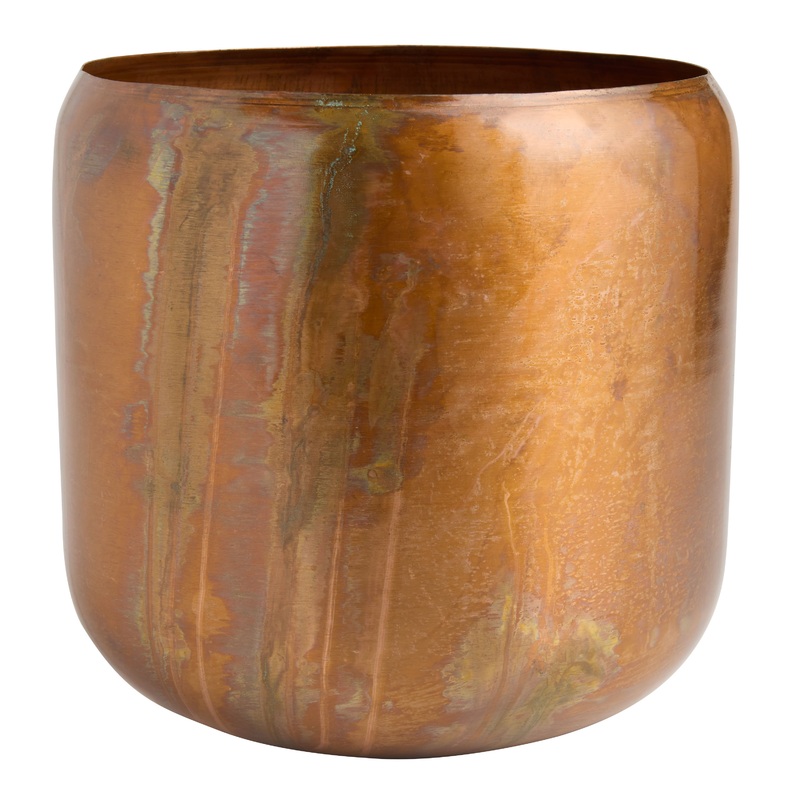 Copper Patina Metal Planter