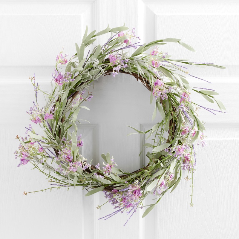 Faux Lavender And Twig Wreath