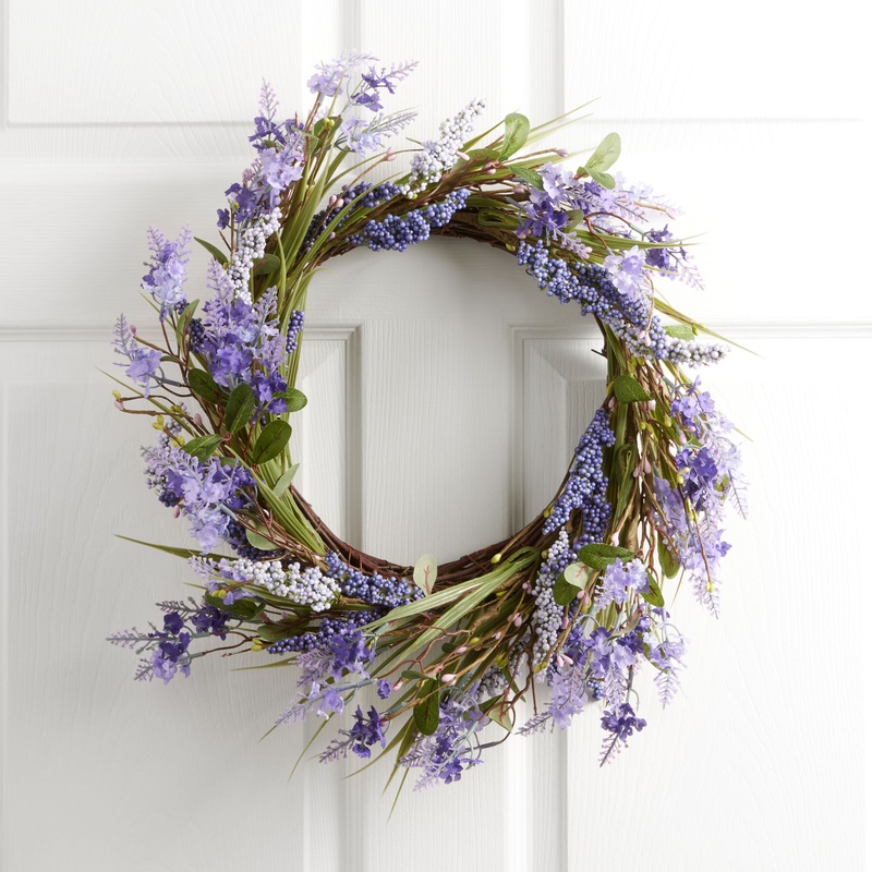 Faux Lilac Wreath