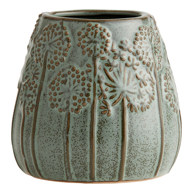 Green Ceramic Glazed Flower Garden Planter