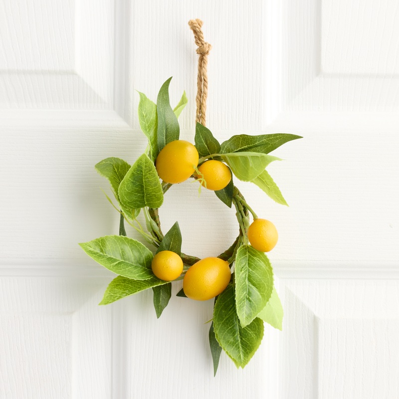 Mini Faux Lemon Wreath