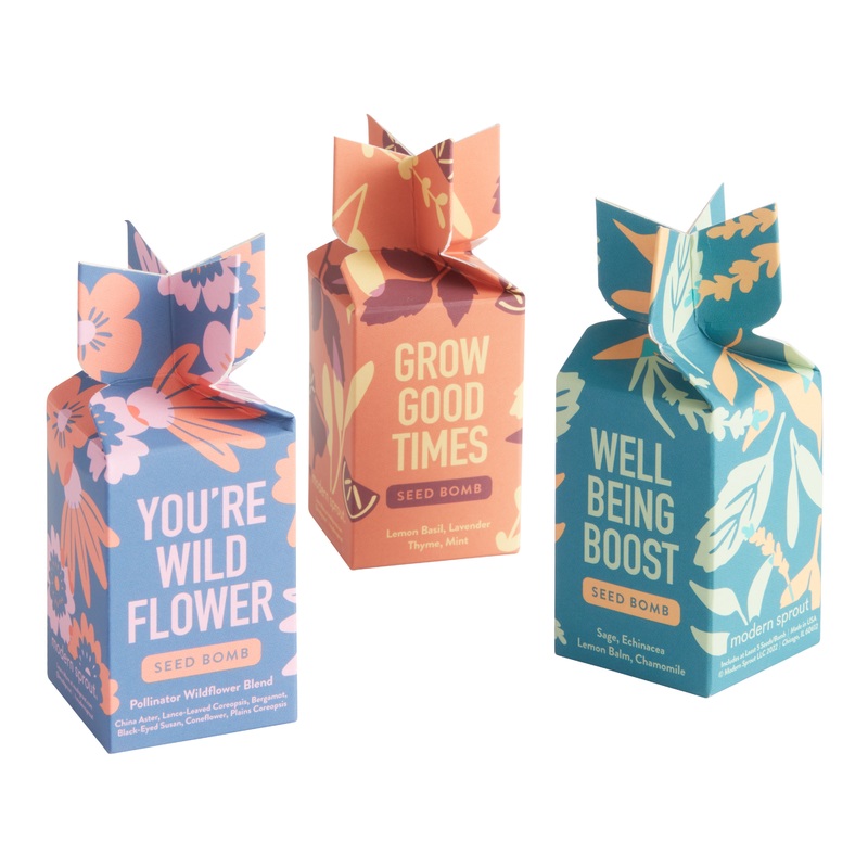 Modern Sprout Seed Bomb Popper Set of 3