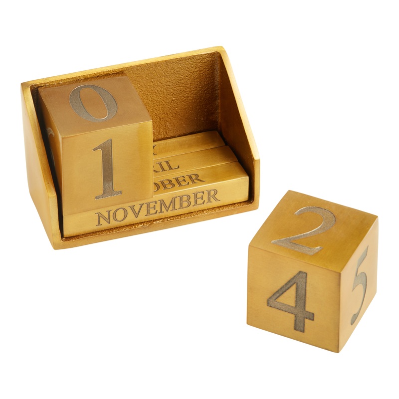 Brass Block Calendar