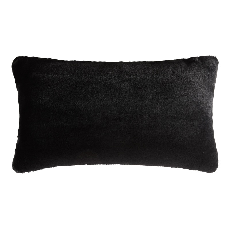 Fuzzy Plush Lumbar Pillow