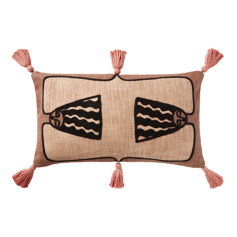 Justina Blakeney Grace Blush Tasseled Lumbar Pillow