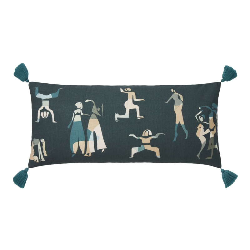 Justina Blakeney My Own Kinda Vibe Teal Lumbar Pillow