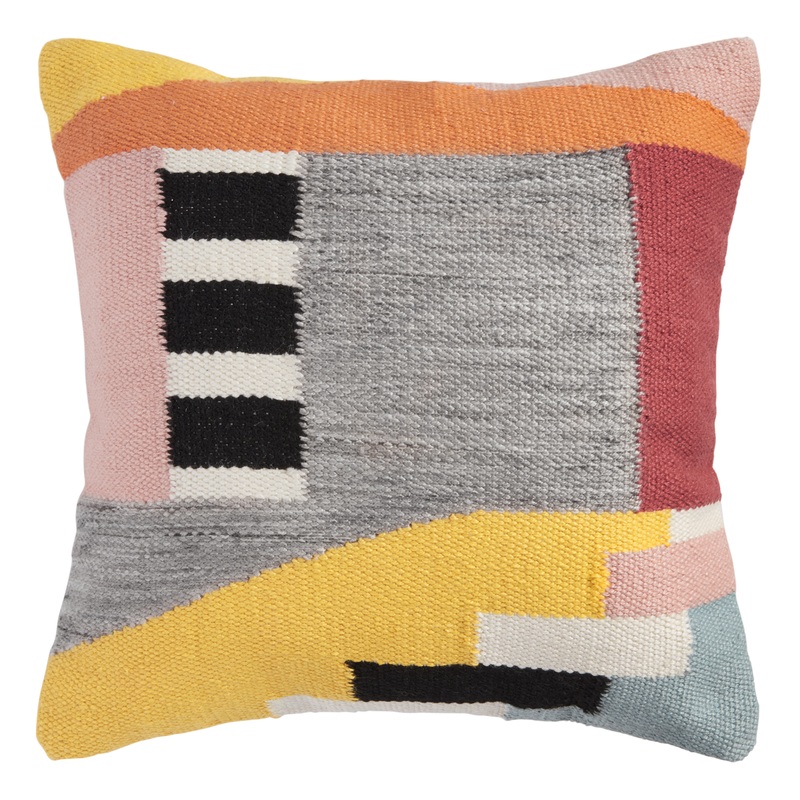 Multicolor Abstract Indoor Outdoor Throw Pillow