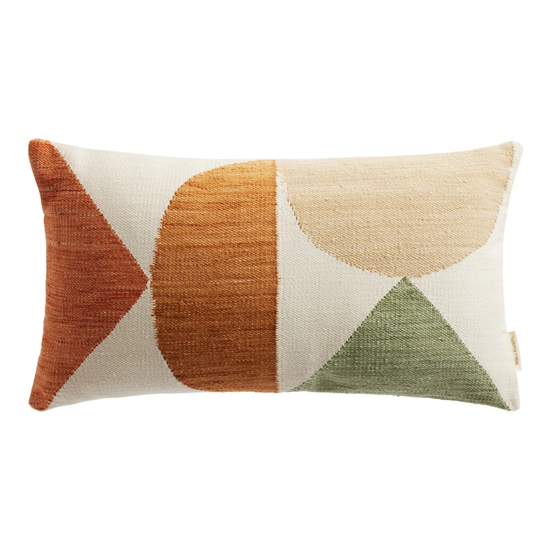 Multicolor Abstract Shapes Indoor Outdoor Lumbar Pillow