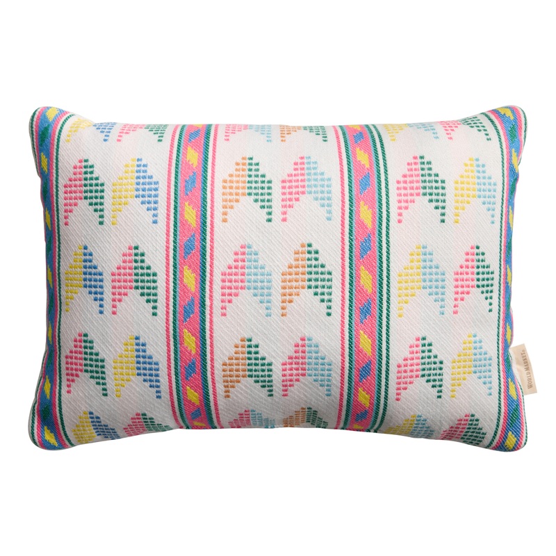 Multicolor Arrow Stripe Indoor Outdoor Lumbar Pillow