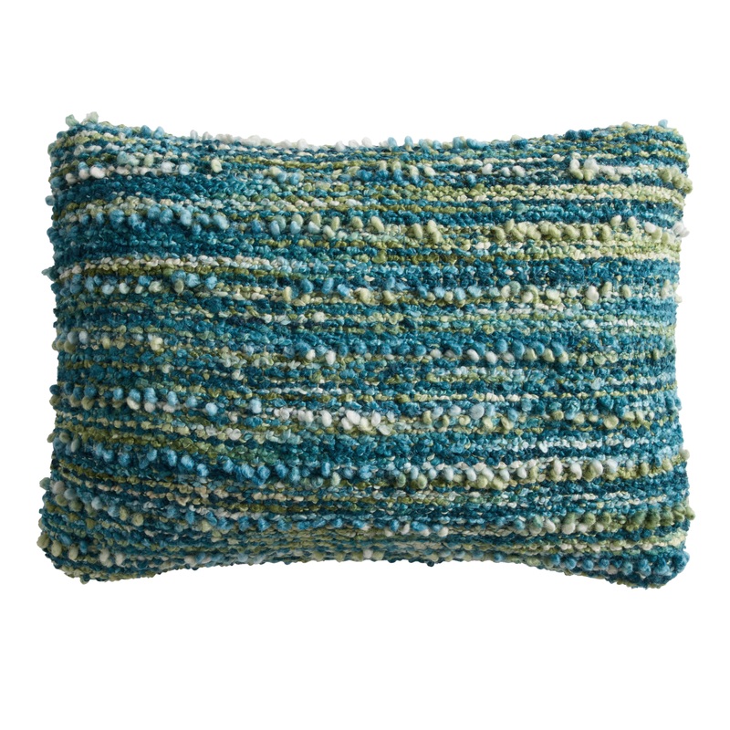 Multicolor Boucle Stripe Lumbar Pillow