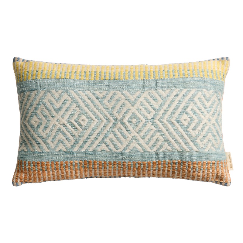 Multicolor Geo Stripe Indoor Outdoor Lumbar Pillow