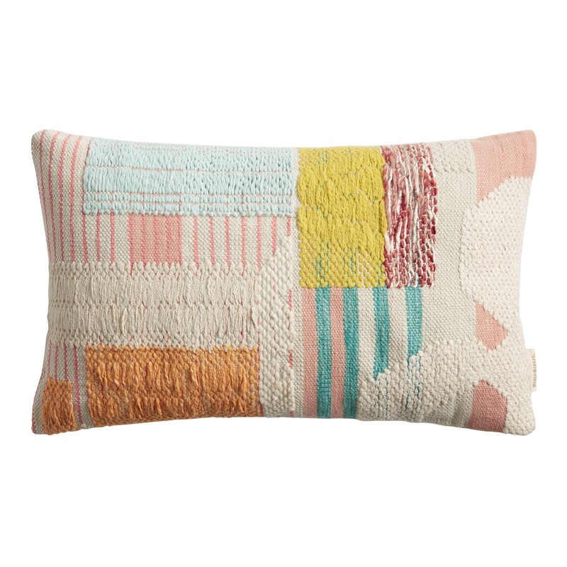Multicolor Sherbet Abstract Lumbar Pillow