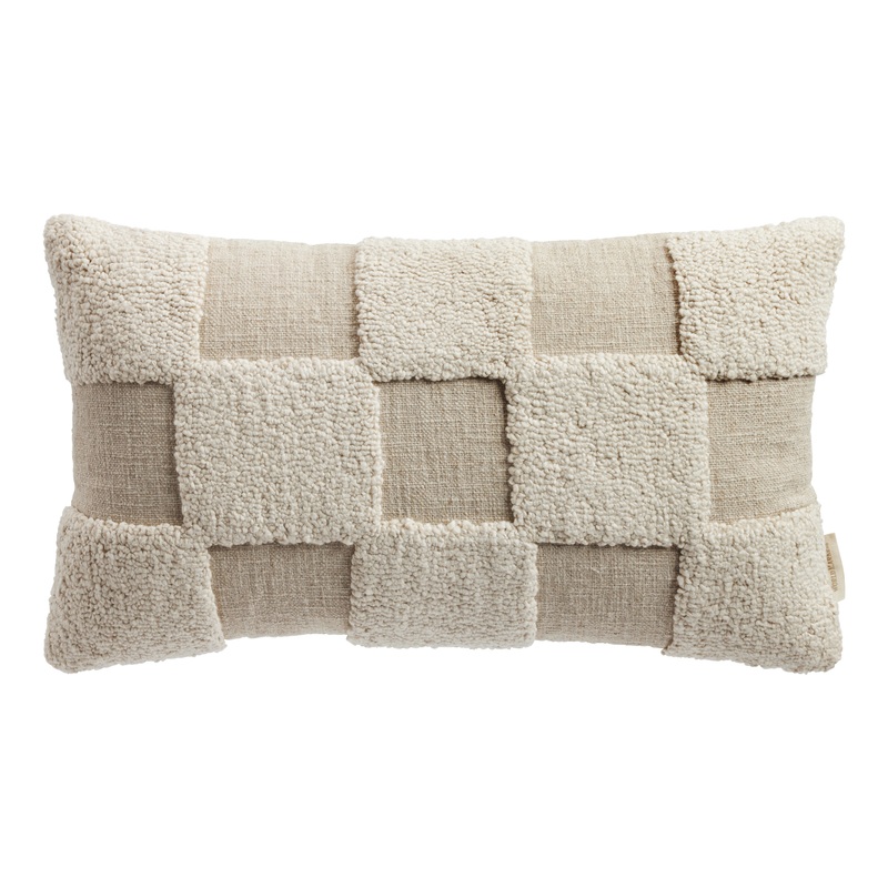 Tonal Checkered Indoor Outdoor Lumbar Pillow