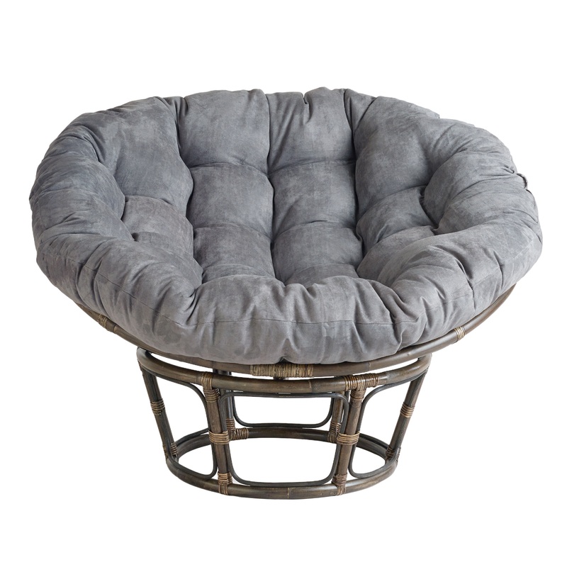 Charcoal Microsuede Papasan Chair Cushion