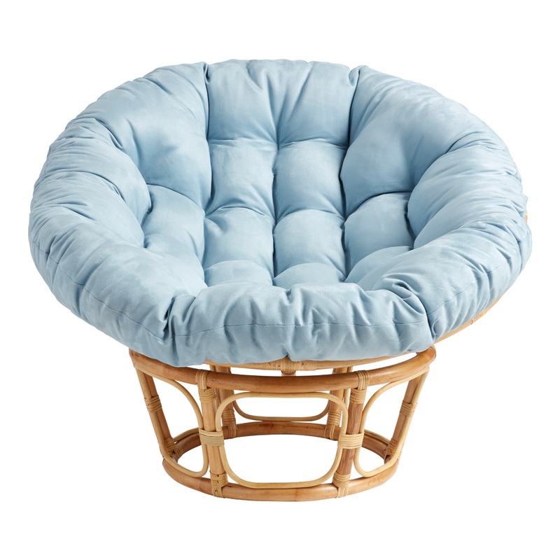 Dusty Blue Microsuede Papasan Chair Cushion